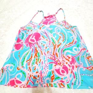 Lilly Pulitzer Jellies B Jamming Dusk Silk Top